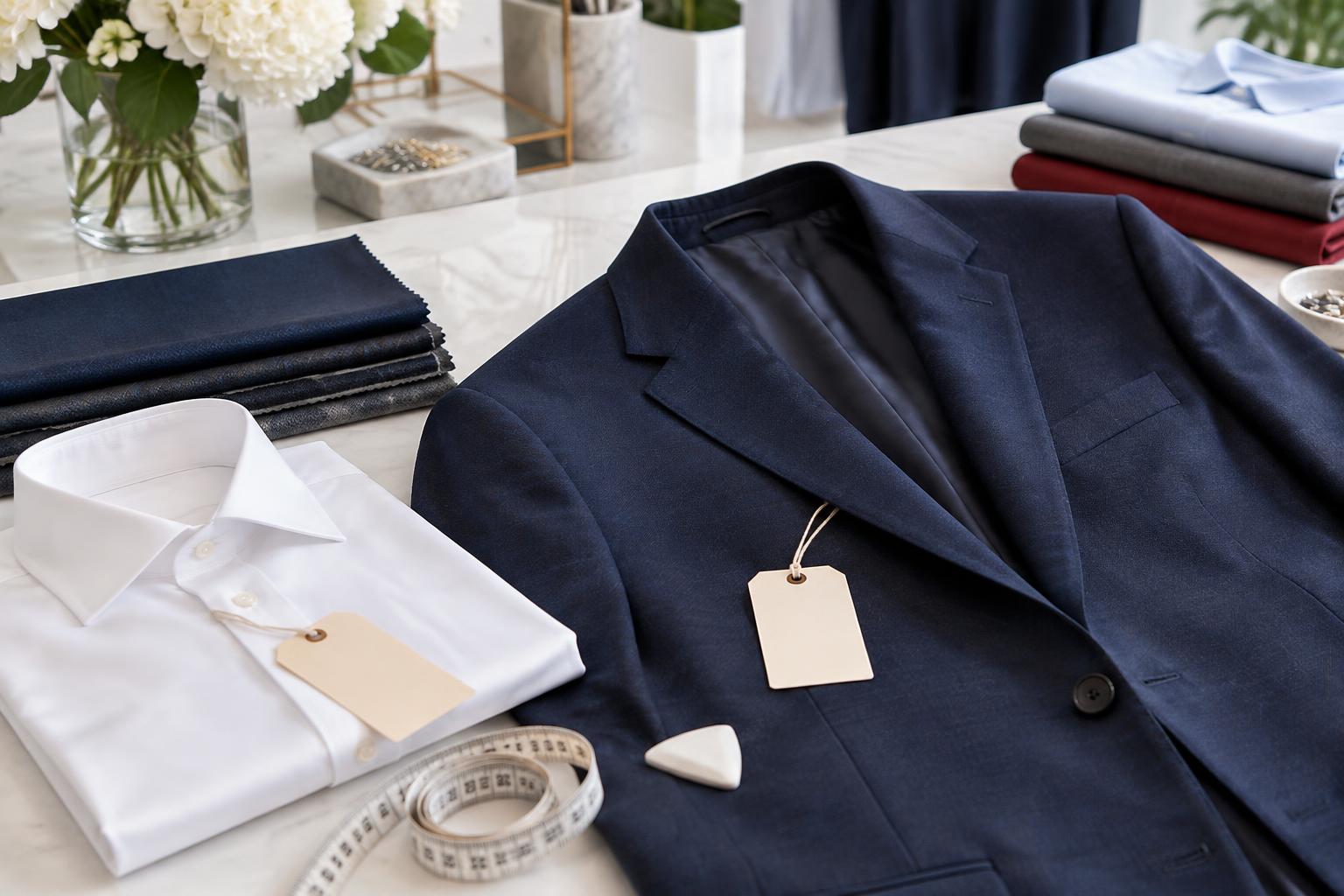 Brite Cleaners website concept featuring professionally pressed formalwear